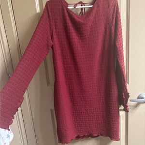 Wild Fable Red Textured Mini Dress